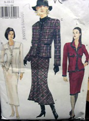 7151 VOGUE JACKET LENGTHS, CONTOUR SKIRT LENGTHS PATTERN 8-18 2 SIZES