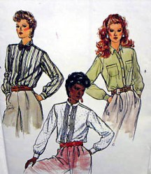 8377 VOGUE 70S SHARP YOKE LONG SLEEVE COLLAR SHIRTS PATTERN 10 UNCUT
