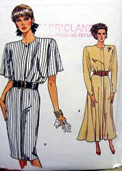 9830 EZ VOGUE BLOUSON STRAIGHT -FLARE DRESS LENGTHS PATTERN 8-18 2 SZS