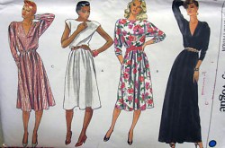 8053 VOGUE EZ PULLOVER LONGER ELASTIC WAIST BLOUSON DRESS LENGTHS PATTERN 8-10-12-14-18