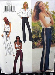 3529 BUTTERICK EZ LO RISER SEMI FIT FLARE PANTS PATTERN  6-10, 18-22