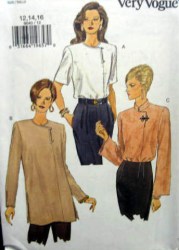 9040 VERY EASY  VOGUE PULLOVER TOP,  TUNIC EZ PATTERN  6-10, 12-16,18-22 choice uncut