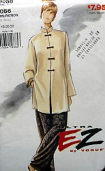 9056 VOGUE MANDARIN LONG TUNIC, PANTS EZ PATTERN 6-10,12-16