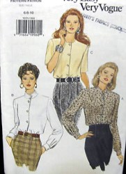 9070 EZ VOGUE SHORT-LONG SLEEVE LOOSE BLOUSE PATTERN 6-10,12-16 or 18-22 choice