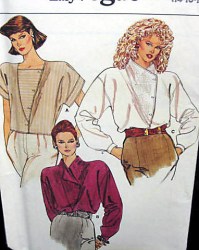 9080  EASY VOGUE LOOSE INSET UNIQUE BLOUSE PATTERN 8-12; 14-18 choice