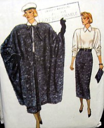 9091 VOGUE CAPE COAT, LONGER SKIRT, BLOUSE PATTERN 8-12