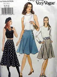 8986 EZ VOGUE CUTE SWING SKIRT LENGTHS PATTERN 8-12 UNCUT