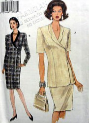 8977 EZ VOGUE TAPER ASYMMETRIC DRESS, TOP,  SKIRT PATTERN  6-10 or 12-16 uncut choice