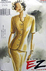 8963 VOGUE 1994 FIT BUTTON TOP, TAPER SKIRT PATTERN 6-10,12-16