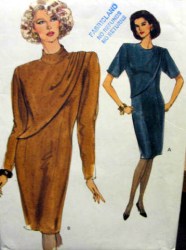 7883 SO EZ VOGUE TAPER DRESS, OVERLAY '90 PATTERN 14-18,20-24