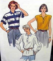 9193 LOOSE VOGUE PULLOVER COLLAR 1990 BLOUSE PATTERN 8-12 UNCUT