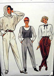 9160 VOGUE TAPER STIRRUP OR NOT 70S PANTS EZ PATTERN 12-16