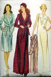9027 VOGUE SLEEVELESS NIGHTGOWN, WRAP ROBE LENGTHS PATTERN 10,,14