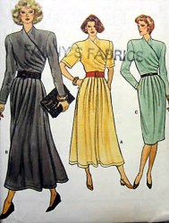9733 VOGUE SOFT MOCK WRAP STRAIGHT - FLARE DRESS LENGTHS PATTERN 12 OR 8