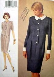8942 VOGUE VERY EASY 1994 LOOSE TAPERED TUCK DRESS EZ PATTERN 12-16 UNCUT