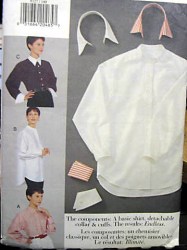 9127 VOGUE BASIC LOOSE SHIRT,  DETACH CUFFS, COLLAR PATTERN 8-18 2 SIZES