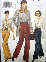 9101 VOGUE TAPER OR STRAIGHT PANTS EZ PATTERN 8-24 3 SIZES