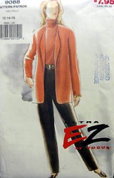9088 EZ VOGUE LINED OPEN JACKET, PANTS 1994 PATTERN 6-22 3 SIZES