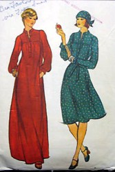9081 VOGUE 70S INSET TENT DRESS LENGTHS, HEAD SCARF PATTERN 12