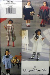 9048 GIRLS VOGUE ARTSY DRESS, TOP,  PANTS EZ PATTERN 2-4 UNCUT