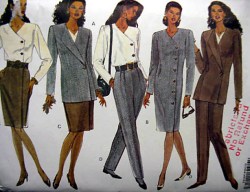 1044 EZ VOGUE ASYMMETRIC JACKET,  DRESS, TOP, BOTTOMS PATTERN 8-18 2 SIZES