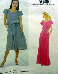 2753 VOGUE RENATA 70S A-LINE LONGER DRESS LENGTHS PATTERN 12