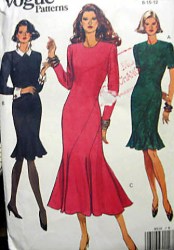 8510 EZ VOGUE FIT SHAPED SS-LS DRESS LENGTHS PATTERN 8-12