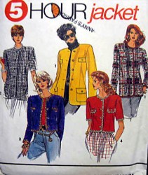 7964 SIMPLICITY 5 HR BUTTON JACKET LENGTHS LINED OR NOT PATTERN 8-14  uncut