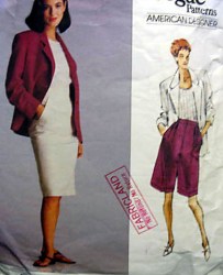 2260 VOGUE CALVIN KLEIN LINED HIP PANEL JACKET, SHORTS, SKIRT PATTERN 6-8; 18-22 choice