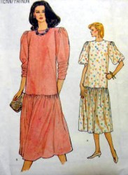 8585 EZ VOGUE LONGER DROP WAIST FLARE DRESS PATTERN 8-18 2 SZS choice