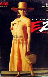 8681 EZ VOGUE LONG DROP WAIST FLARE BUTTON DRESS PATTERN 8-12, 20-24