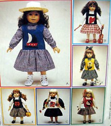 9390 734 MCCALLS 18''DOLL JUMPER, BLOUSE, TOP APPLIQUE COUNTRY PATTERN