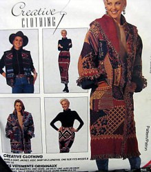 634 724 MCCALLS AFGHAN COAT, JACKET, VEST, WRAP SKIRTS 2 PATTERNS 8-16