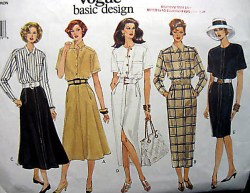 1312 EZ VOGUE LOOSE YOKE STRT- FLARE DRESS LENGTHS PATTERN 8-12; 14-18 CHOICE