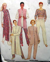 7494 TUNIC & TOP 2 LENGTHS, PANTS PATTERN 10-14,12-16