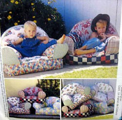 9665 MCCALLS KIDS/ PETS LARGE STUFFED CHAIR, OPTIONAL PILLOW FORM PATTERN