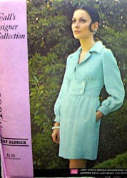 1086  MCCALLS GARRY ALDRICH  MIDRIFF PANTDRESS/ DRESS 1969 PATTERN SZ 8