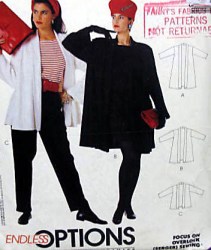 935 UNLINED FLARE COAT, JACKET 3 LENGTHS KNIT PATTERN MED