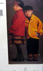 9108 VOGUE KIDS WOOL/FLEECE JACKET, SKIRT, PANTS PATTERN 5-6X