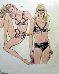 153 152 KWIK SEW 2 PC STRETCH SWIMSUITS VINTAGE PATTERN 6-12,14-20 CHOICE