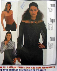 8601 BURDA CORSET BUSTIER STRAPLESS TOP PATTERN 8-18