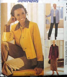 3750  Mccalls EZ UNLINED JACKET, PANTS, SKIRT PATTERN 12-18 or 16-22 Uncut choice