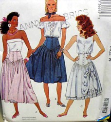 3669 SHAPED YOKE FLARE SKIRT LENGTHS,PETTICOAT PATTERN 12