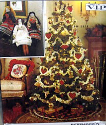 9347 22'' XMAS DOLLS, ORNAMENTS, PILLOW COVER PATTERN