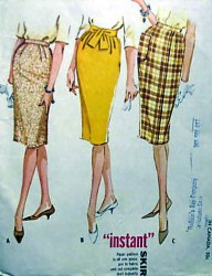5910 INSTANT 1961 POCKET SKIRTS 1 YARD PATTERN 25'' WST