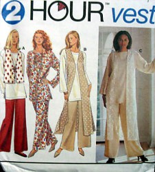 8809 2 HR VEST 2 LENGTHS,WIDE PANTS, TOP PATTERN XS-XL