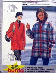 3347 PULLOVER LOOSE POCKET SHIRT BURDA PATTERN 10-20