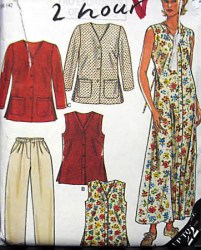 6480 EZ 2 HR TIED LONG DRESS, TOP,JACKET,PANTS PATTERN 10-22