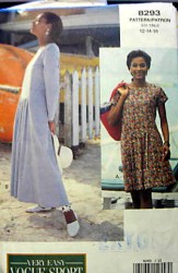 8293 VOGUE LONGER DROP WAIST EZ DRESS LENGTHS PATTERN 6-10