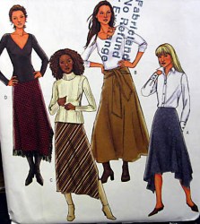 4348 EZ LONG CONTOUR SHAPED FLARE SKIRTS LENGTHS PATTERN 14-20
